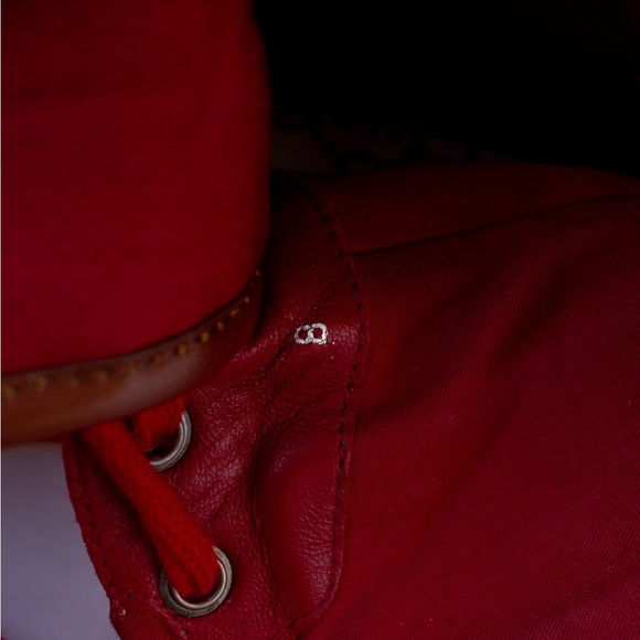 Men's Gucci Nylon High Red Brown Sz 9 G Fashion Shoe 283484 - Picture 14 of 16